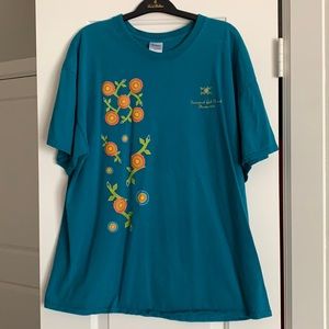 Teal women’s quilting themed t-shirt